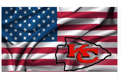 Kansas City Chiefs Flag-3x5 FT NFL Chiefs Banner-100% polyester-2 Metal Grommets