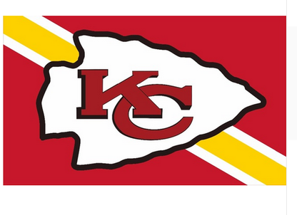 Kansas City Chiefs Flag-3x5 FT NFL Chiefs Banner-100% polyester-2 Metal Grommets