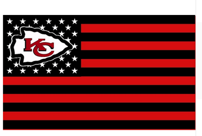 Kansas City Chiefs Flag-3x5 FT NFL Chiefs Banner-100% polyester-2 Metal Grommets