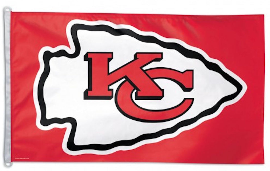Kansas City Chiefs Flag-3x5 FT NFL Chiefs Banner-100% polyester-2 Metal Grommets