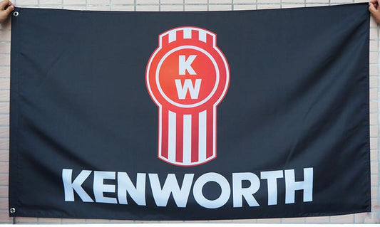 Kenworth Flag-3x5 FT-100% polyester-Banner-Black