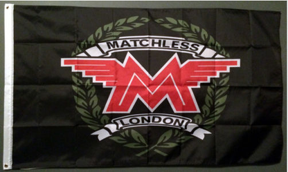Matchless Motorcycle London M LOGO Flag-3x5 FT Matchless London Banner-100% polyester-2 Metal Grommets