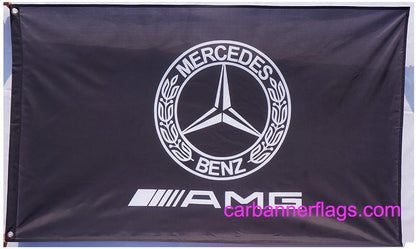 Mercedes benz Flag-3x5 Checkered AMG 3M Banner-100% polyester
