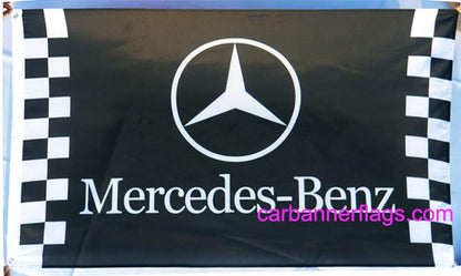 Mercedes benz Flag-3x5 Checkered AMG 3M Banner-100% polyester