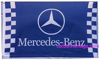 Mercedes benz Flag-3x5 Checkered AMG 3M Banner-100% polyester
