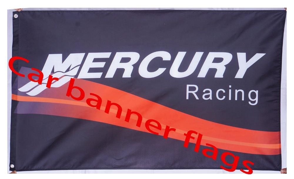 Mercury flag-3x5 FT Mercury Lincoln Racing Banner-100% polyester-2 Metal Grommets