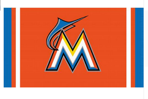 Miami Marlins Flag-3x5 FT MLB Marlins Banner-100% polyester-2 Metal Grommets