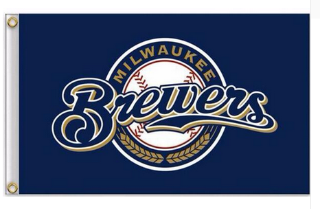 Milwaukee Brewers Flag-3x5ft MLB Brewers Banner-100% polyester