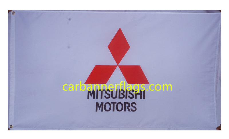 Mitsubishi Flag-3x5 Banner-100% polyester-White