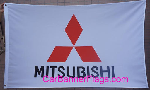 Mitsubishi Flag-3x5 Banner-100% polyester-White