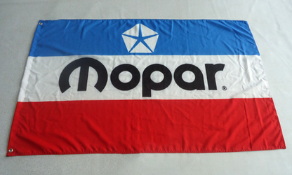 Mopar Flag-3x5 Checkered Banner-Metal Grommets
