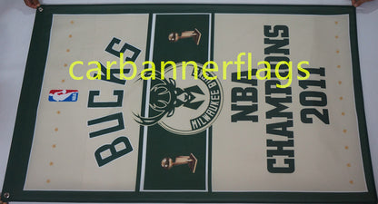 Milwaukee Bucks Flag-3x5 NBA Bucks Banner-100% polyester