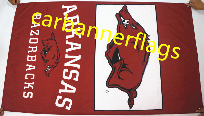 NCAA Arkansas Razorbacks flag 100% polyester  Arkansas University banner 90*150CM