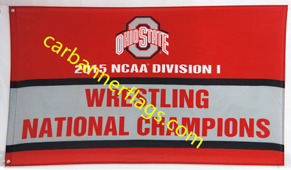 NCAA Ohio State Buckeyes Flag 3x5Ft  Ohio State University Banner,100% polyester