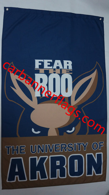 NCAA Akron Zips Flag 3ft x 5ft Polyester  University of Akron Banner