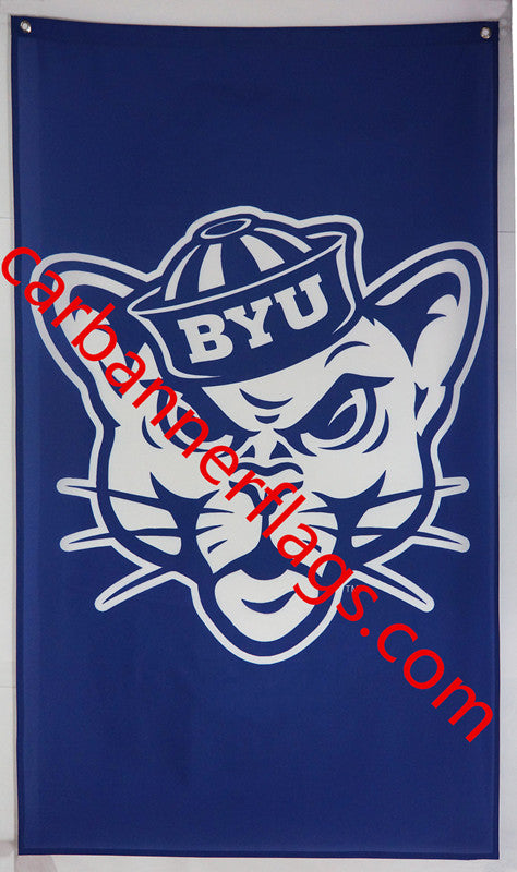 Brigham Young Cougars Flags NCAA Brigham Young University Banner -3x5ft -100% polyester Digital Printing
