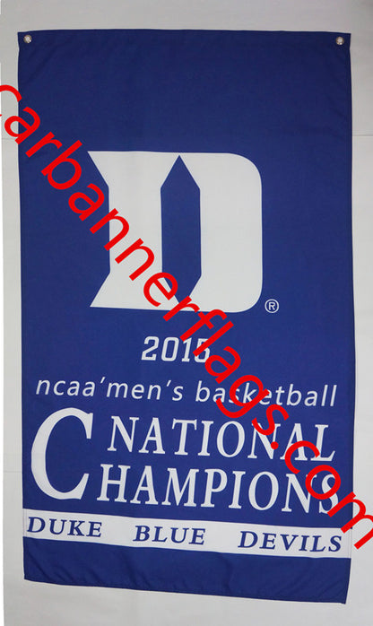 NCAA Duke Blue Devils flag 3x5Ft  Duke University banner , 100% polyester Duke Blue Devils 2015 National Champions