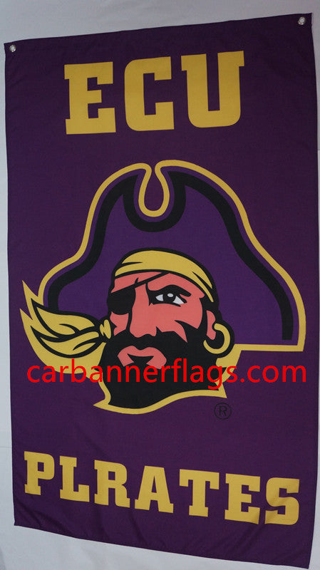 NCAA ECU Flag East Carolina Pirates Flags University of East Carolina Banner -3x5ft -100% polyester