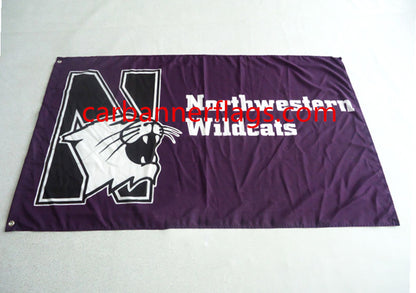 NCAA Northwestern Wildcats Flag University of Northwestern Banner 3ft x 5ft Polyester