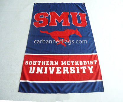 NCAA SMU Mustangs flag 3x5ft Southern Methodist University banner 100% Polyester