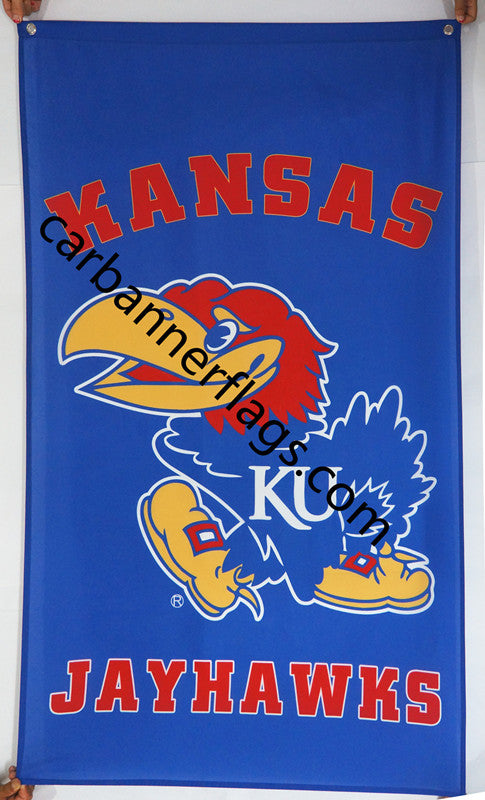 NCAA Kansas Jayhawks Flag University of Kansas Banner 3ft x 5ft Polyester