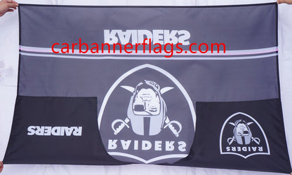 Las Vegas Raiders Flag Oakland Raiders Flag-3x5 NFL Banner-100% polyester-black