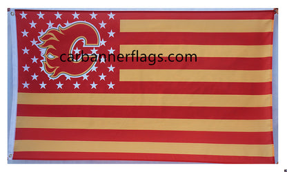 Calgary Flames Flag-3x5ft NHL Flames Banner-100% polyester