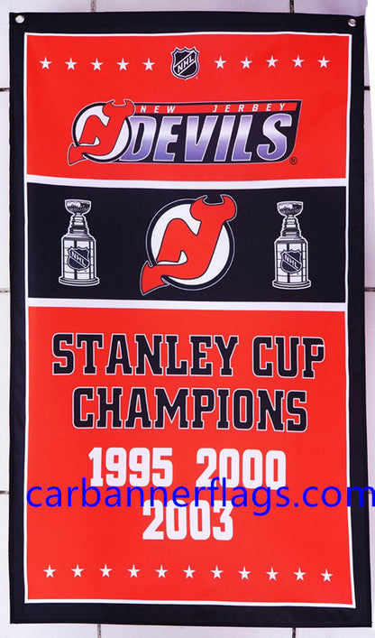 New Jersey Devils Flag-3x5ft NHL New Jersey Devils Banner-100% polyester