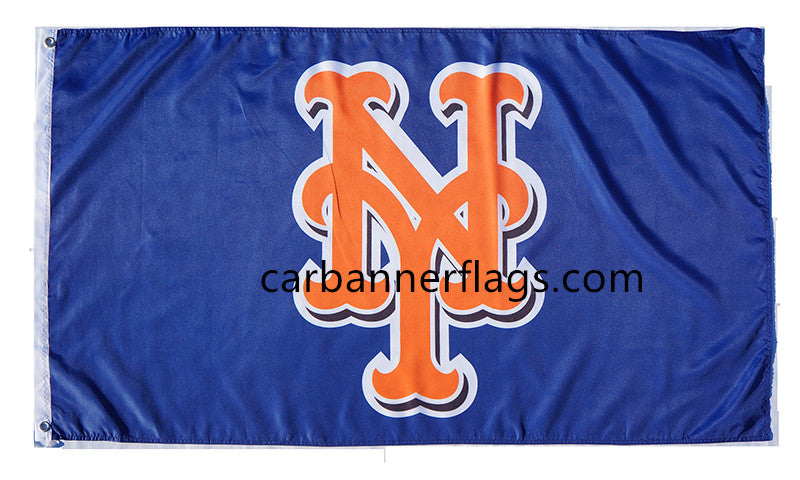 New York Mets Flag 3 x 5 FT MLB Banner brass metal holes Flag 100% polyester