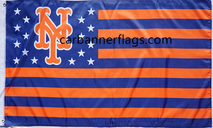 New York Mets Flag 3 x 5 FT MLB Banner brass metal holes Flag 100% polyester