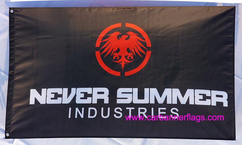 Never Summer Flag-3x5 Banner-100% polyester-black