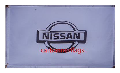 Nissan Flag-3x5 Motorsports Banner-100% polyester-White