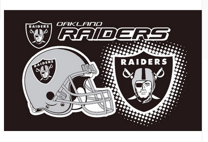 Las Vegas Raiders Flag Oakland Raiders Flag-3x5 NFL Banner-100% polyester-black