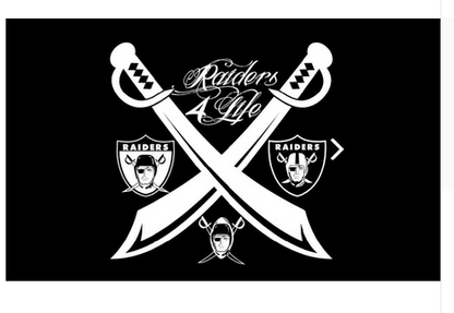Las Vegas Raiders Flag Oakland Raiders Flag-3x5 NFL Banner-100% polyester-black