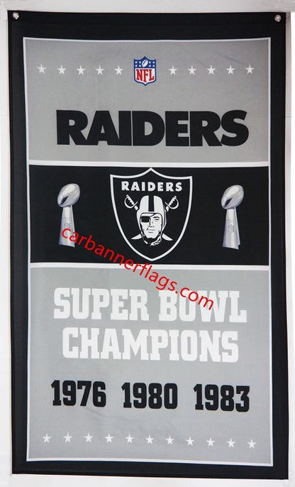 Las Vegas Raiders Flag Oakland Raiders Flag-3x5 NFL Banner-100% polyester-black