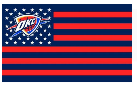 Oklahoma City Thunder Flag-3x5FT NBA Thunder Banner-100% polyester