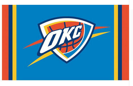 Oklahoma City Thunder Flag-3x5FT NBA Thunder Banner-100% polyester