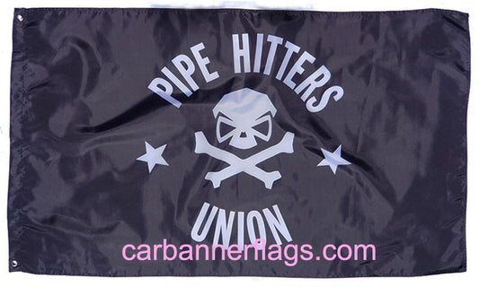 Pipe Hitters Union Flag-3x5 Banner-100% polyester-Black