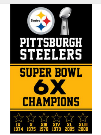 Pittsburgh Steelers Flag-3x5 NFL the Terrible Towel Flag Banner-100% polyester-Free shipping for USA