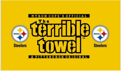 Pittsburgh Steelers Flag-3x5 NFL the Terrible Towel Flag Banner-100% polyester-Free shipping for USA