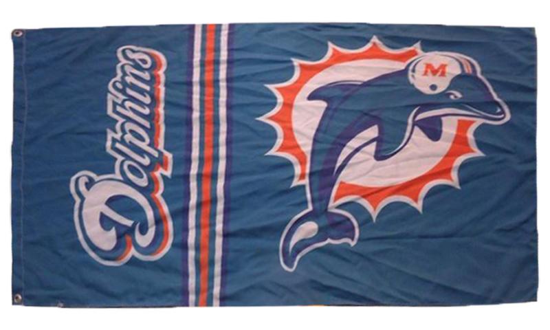 Miami Dolphins Flag-3x5 NFL Banner-100% polyester