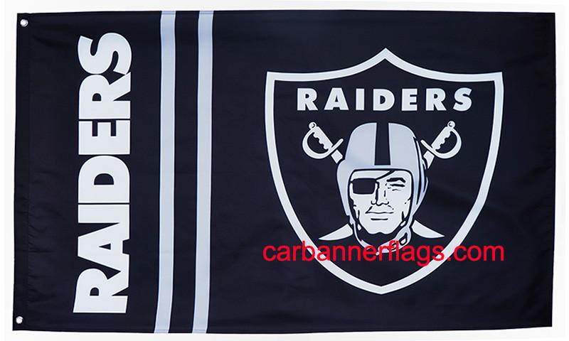 Oakland Raiders Flag-3x5 NFL Banner-100% polyester-black