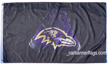 Baltimore Ravens Flag-3x5 NFL Banner-100% polyester-gloves-champions