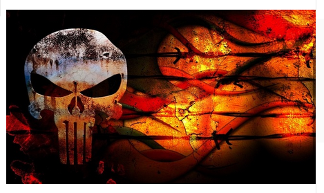 Skull Flag-3x5 Banner-100% polyester