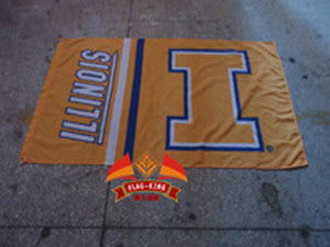 NCAA Illinois Fighting Illini Flag University of Illinois Banner,100% polyester flag,3*5 ft