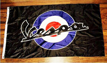 Vespa Motor Flag-3x5 FT Banner for Motorcycles-100% polyester-2 Metal Grommets