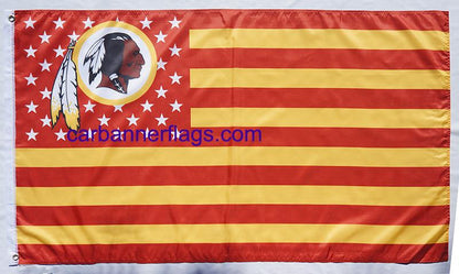 Washington Redskins Flag-3x5 NFL Redskins Banner-100% polyester Washington Commanders Banner Flags