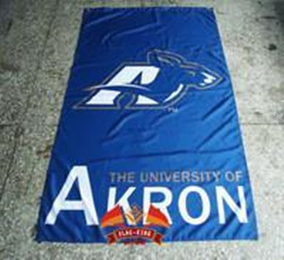 NCAA Akron Zips Flag 3ft x 5ft Polyester  University of Akron Banner