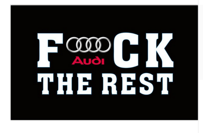 Audi Flag-3x5 FT-100% polyester-Quattro Banner-Checkered