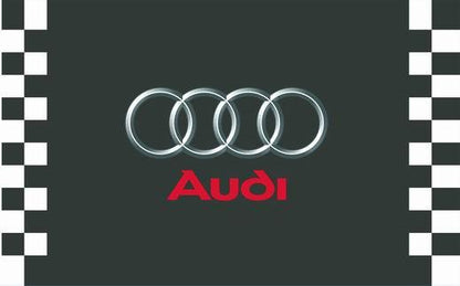 Audi Flag-3x5 FT-100% polyester-Quattro Banner-Checkered